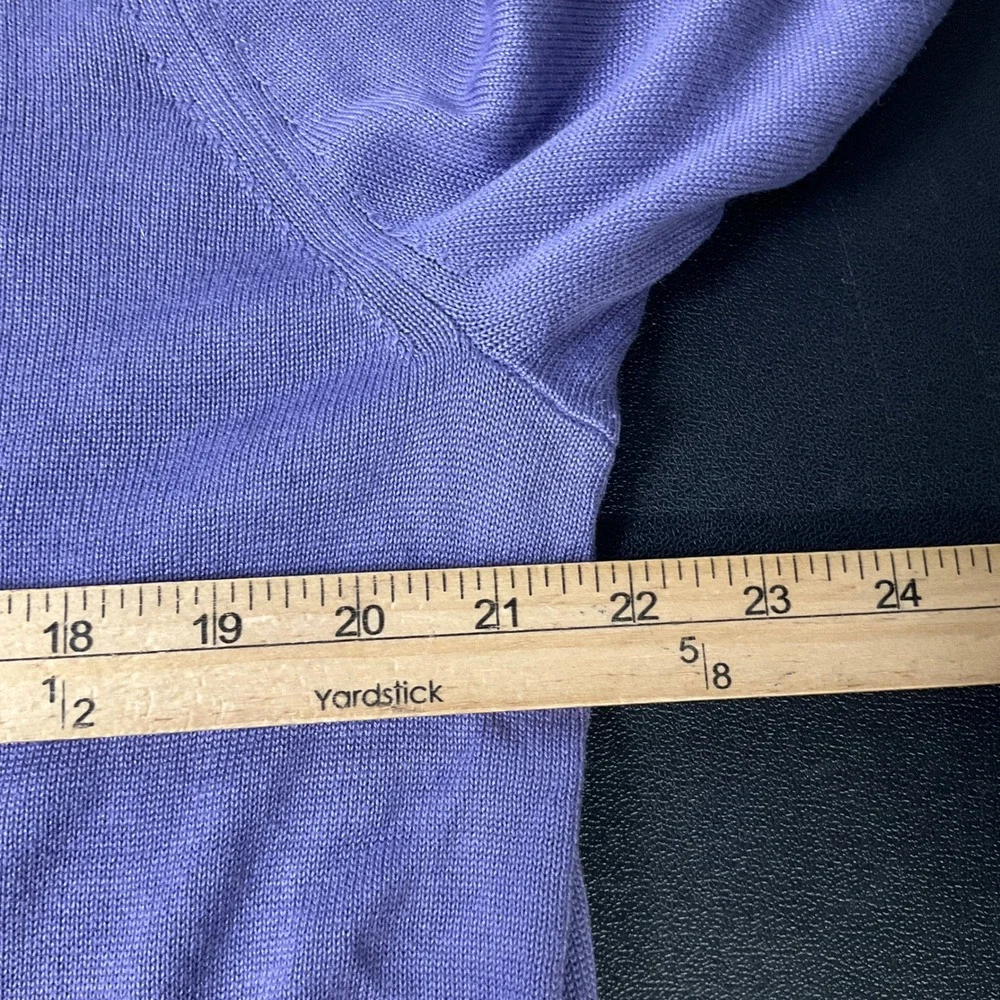 Banana‎ Republic Sweater Mens Large Purple Silk Cashmere V-Neck Luxury Classic